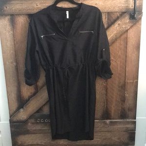 Black dress with zippers